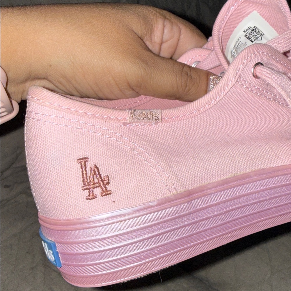 LA Dodgers pink Keds
